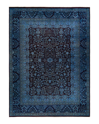 Modern Fine Vibrance Blue Area Rug 9' 2" x 12' 4"
