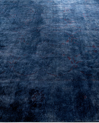 Contemporary Hand-Knotted Overdyed Gray Area Rug 8' 2" x 10' 0"