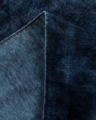 Contemporary Hand-Knotted Overdyed Gray Area Rug 8' 2" x 10' 0"