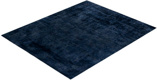 Contemporary Hand-Knotted Overdyed Gray Area Rug 8' 2" x 10' 0"