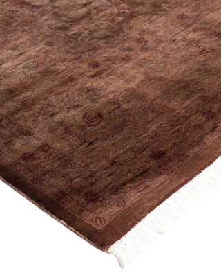 Overdyed Hand-Knotted Wool Modern-Contemporary Brown Area Rug 8' 2" x 9' 10"