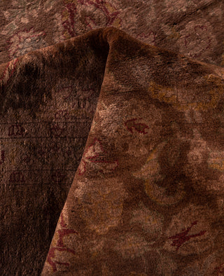 Overdyed Hand-Knotted Wool Modern-Contemporary Brown Area Rug 8' 2" x 9' 10"
