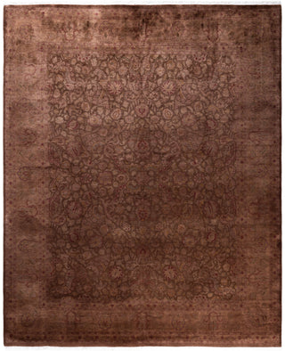 Overdyed Hand-Knotted Wool Modern-Contemporary Brown Area Rug 8' 2" x 9' 10"