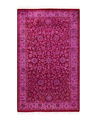 Contemporary Fine Vibrance Red Wool Area Rug 3' 1" x 5' 3"