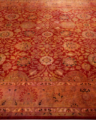 Modern Overdyed Hand Knotted Wool Gold Area Rug 6' 3" x 12' 4"