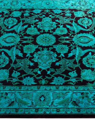 Overdyed Hand-Knotted Blue Area Rug 4' 2" x 6' 2"