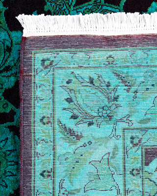 Overdyed Hand-Knotted Blue Area Rug 4' 2" x 6' 2"