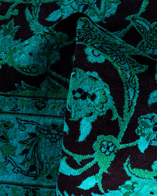 Overdyed Hand-Knotted Blue Area Rug 4' 2" x 6' 2"