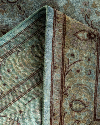 Contemporary Hand-Knotted Overdyed Gray Area Rug 3' 1" x 5' 5"