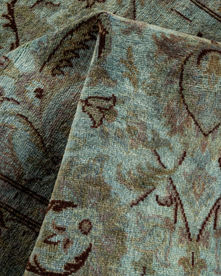 Contemporary Hand-Knotted Overdyed Gray Area Rug 3' 1" x 5' 5"