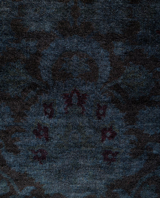 Contemporary Overdyed Wool Hand Knotted Gray Runner 2' 7" x 8' 4"