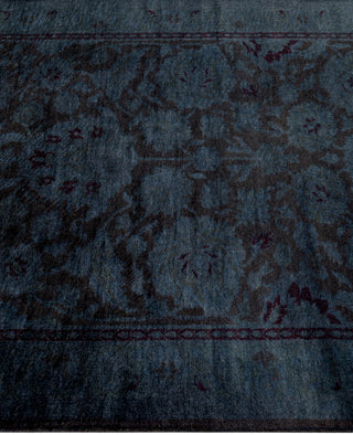 Contemporary Overdyed Wool Hand Knotted Gray Runner 2' 7" x 8' 4"
