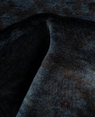 Contemporary Overdyed Wool Hand Knotted Gray Runner 2' 7" x 8' 4"