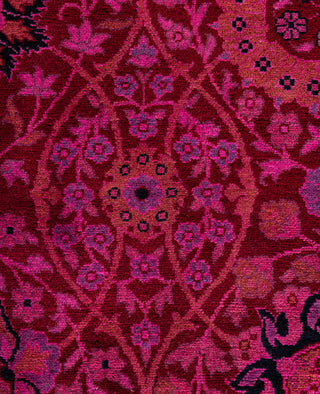 Overdyed Hand-Knotted Wool Modern-Contemporary Pink Area Rug 8' 1" x 10' 2"