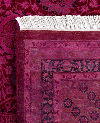 Overdyed Hand-Knotted Wool Modern-Contemporary Pink Area Rug 8' 1" x 10' 2"
