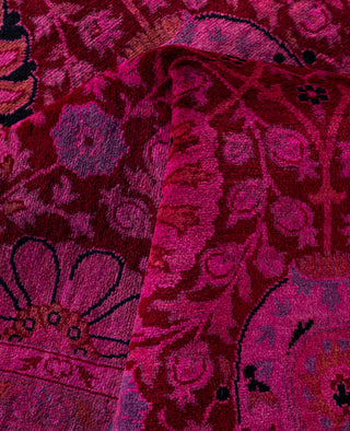 Overdyed Hand-Knotted Wool Modern-Contemporary Pink Area Rug 8' 1" x 10' 2"