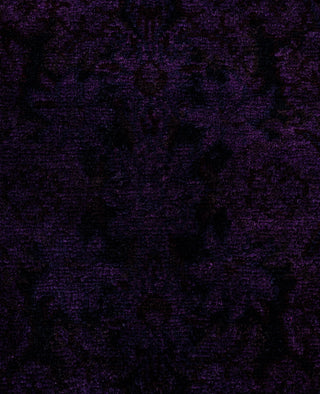 Contemporary Overdyed Wool Hand Knotted Purple Area Rug 4' 1" x 6' 5"