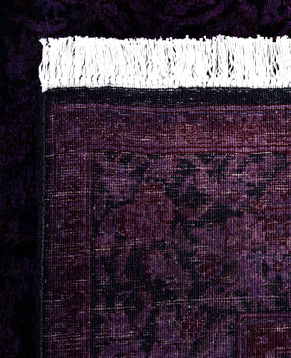 Contemporary Overdyed Wool Hand Knotted Purple Area Rug 4' 1" x 6' 5"