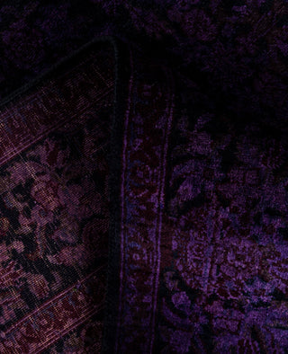 Contemporary Overdyed Wool Hand Knotted Purple Area Rug 4' 1" x 6' 5"