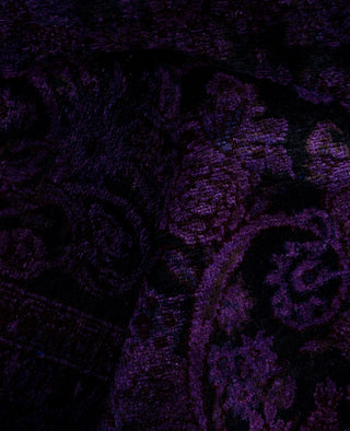 Contemporary Overdyed Wool Hand Knotted Purple Area Rug 4' 1" x 6' 5"