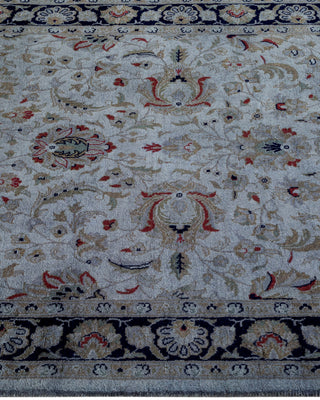 Contemporary Hand-Knotted Overdyed Gray Area Rug 3' 1" x 5' 5"