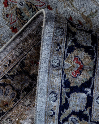Contemporary Hand-Knotted Overdyed Gray Area Rug 3' 1" x 5' 5"