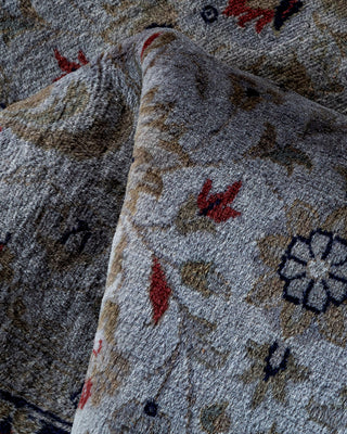 Contemporary Hand-Knotted Overdyed Gray Area Rug 3' 1" x 5' 5"