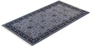 Contemporary Hand-Knotted Overdyed Gray Area Rug 3' 1" x 5' 5"