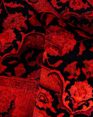 Overdyed Hand-Knotted Orange Area Rug 3' 1" x 5' 4"