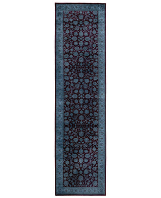 Overdyed One-of-a-Kind Wool Gray Runner 2' 7" x 10' 2"
