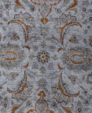 Contemporary Overdyed Wool Hand Knotted Gray Runner 2' 7" x 10' 5"