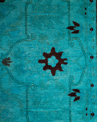 Fine Vibrance, One-of-a-Kind Hand-Knotted Runner Rug  - Green, 2' 8" x 12' 2"