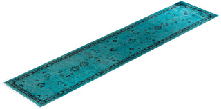 Fine Vibrance, One-of-a-Kind Hand-Knotted Runner Rug  - Green, 2' 8" x 12' 2"