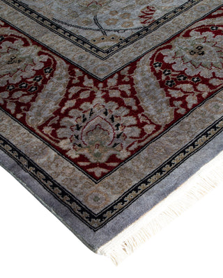 Modern Overdyed Hand Knotted Wool Gray Square Area Rug 6' 2" x 6' 5"