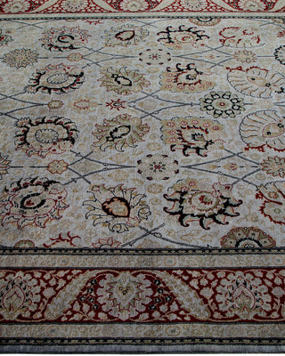 Contemporary Hand-Knotted Overdyed Gray Square Area Rug 6' 2" x 6' 5"