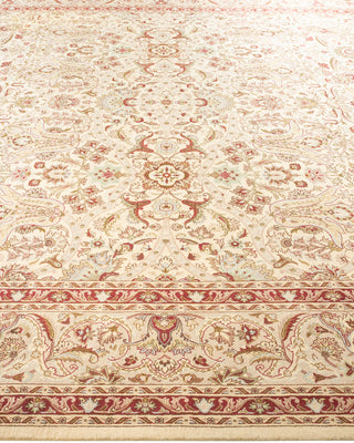 Traditional Hand Knotted Ivory Area Rug 8' 1" x 10' 1"