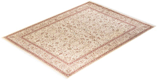 Traditional Hand Knotted Ivory Area Rug 8' 1" x 10' 1"