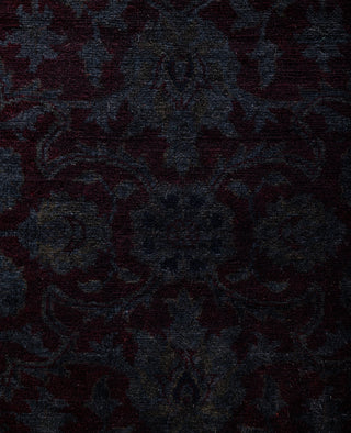 Contemporary Overdyed Wool Hand Knotted Red Area Rug 4' 2" x 6' 3"