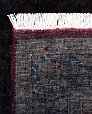 Contemporary Overdyed Wool Hand Knotted Red Area Rug 4' 2" x 6' 3"