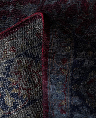 Contemporary Overdyed Wool Hand Knotted Red Area Rug 4' 2" x 6' 3"