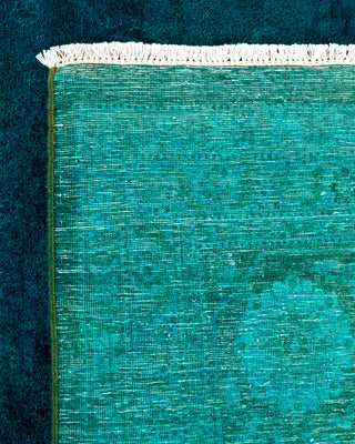 Contemporary Hand-Knotted Overdyed Blue Area Rug 8' 0" x 10' 1"
