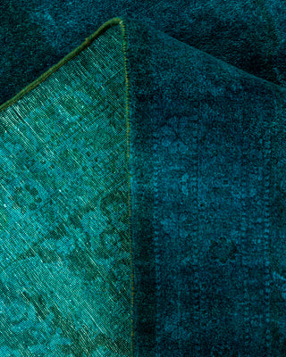Contemporary Hand-Knotted Overdyed Blue Area Rug 8' 0" x 10' 1"