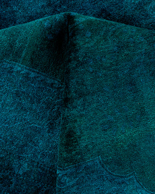 Contemporary Hand-Knotted Overdyed Blue Area Rug 8' 0" x 10' 1"