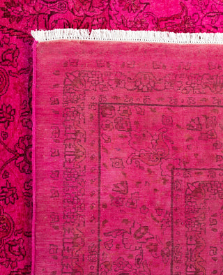 Overdyed One-of-a-Kind Wool Pink Area Rug 8' 2" x 10' 4"