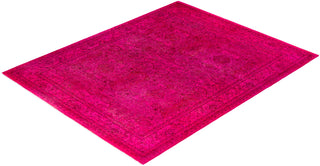 Overdyed One-of-a-Kind Wool Pink Area Rug 8' 2" x 10' 4"
