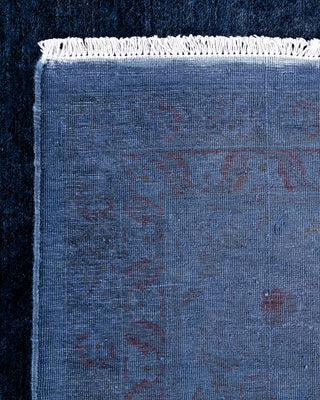 Contemporary Hand-Knotted Overdyed Blue Area Rug 6' 0" x 9' 0"