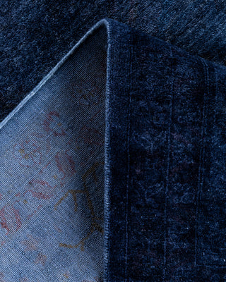 Contemporary Hand-Knotted Overdyed Blue Area Rug 6' 0" x 9' 0"