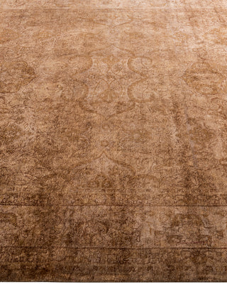 Contemporary Hand-Knotted Overdyed Brown Area Rug 6' 2" x 9' 1"