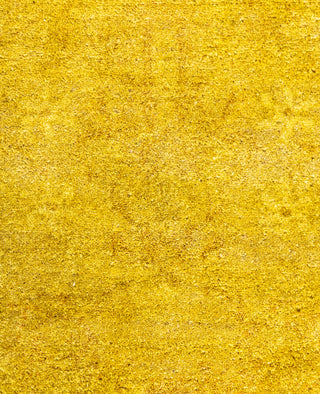 Overdyed Hand-Knotted Wool Modern-Contemporary Yellow Area Rug 4' 2" x 6' 1"
