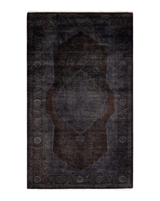 Contemporary Fine Vibrance Brown Wool Area Rug 3' 2" x 5' 4"